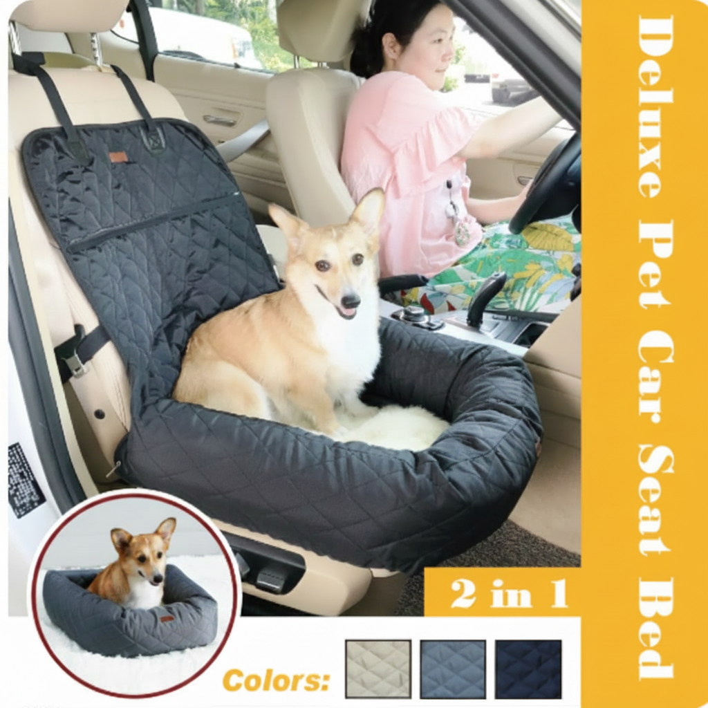 New Multifunctional Pet Car Bed with Thick Cushion